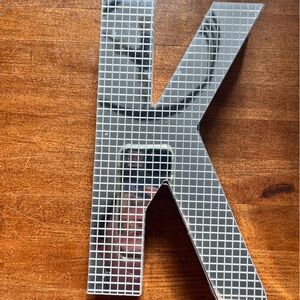 Silver Mirrored Letter Decor